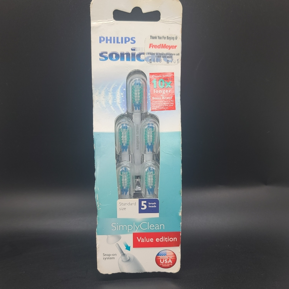 Philips Sonicare. Standard Size Simply Clean 5 pk Value edition.